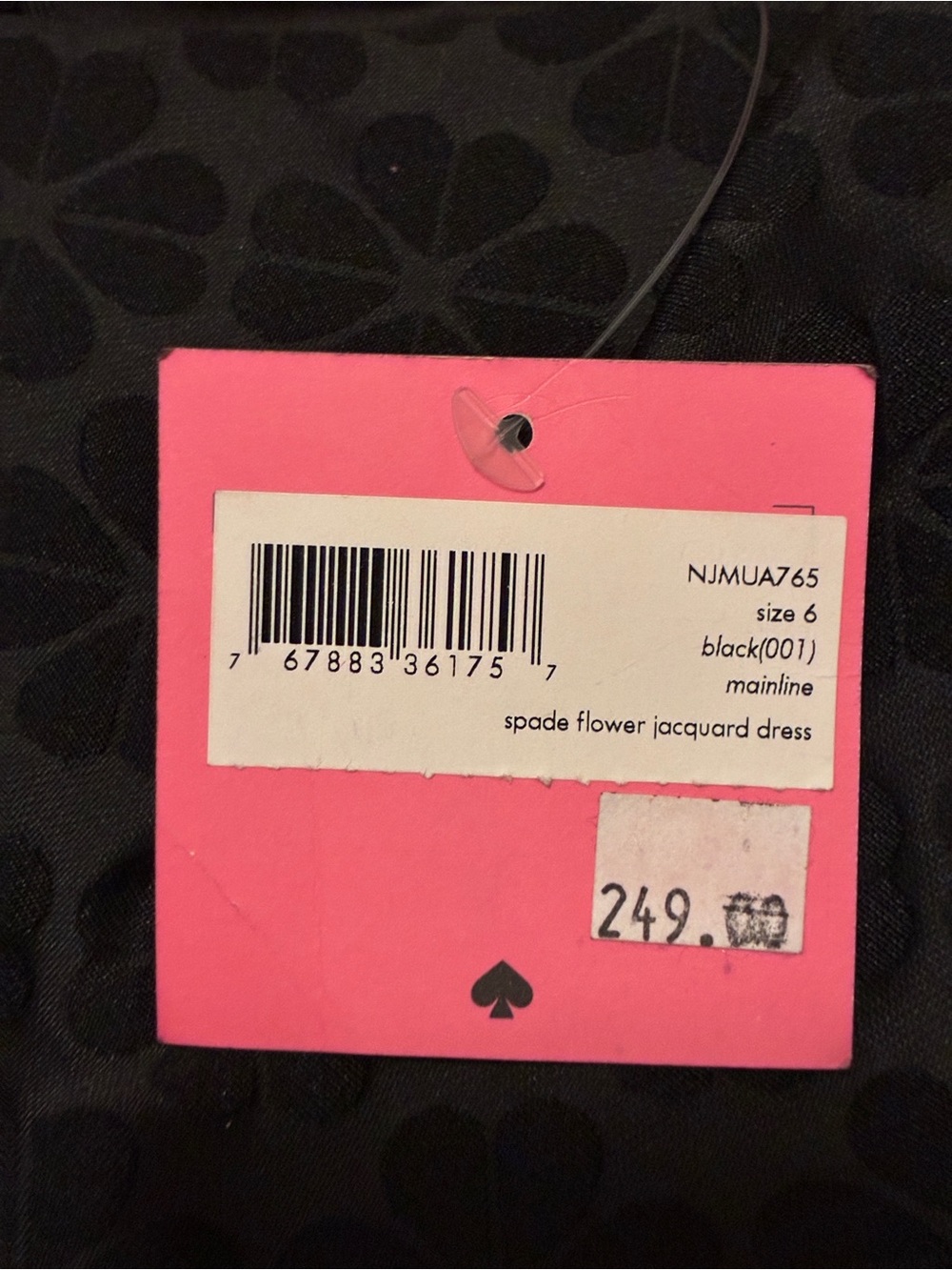 Kate Spade Black Spade flower Jacquard Dress - Picture 11 of 12
